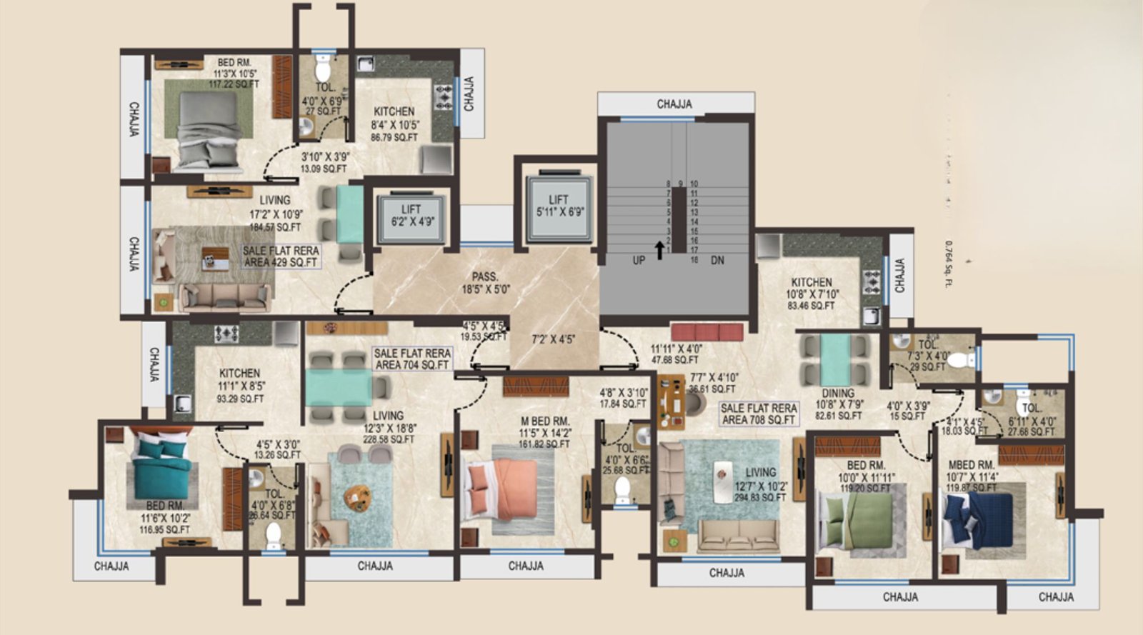 Ganesh-Residency-Typical-FLoor-Plan